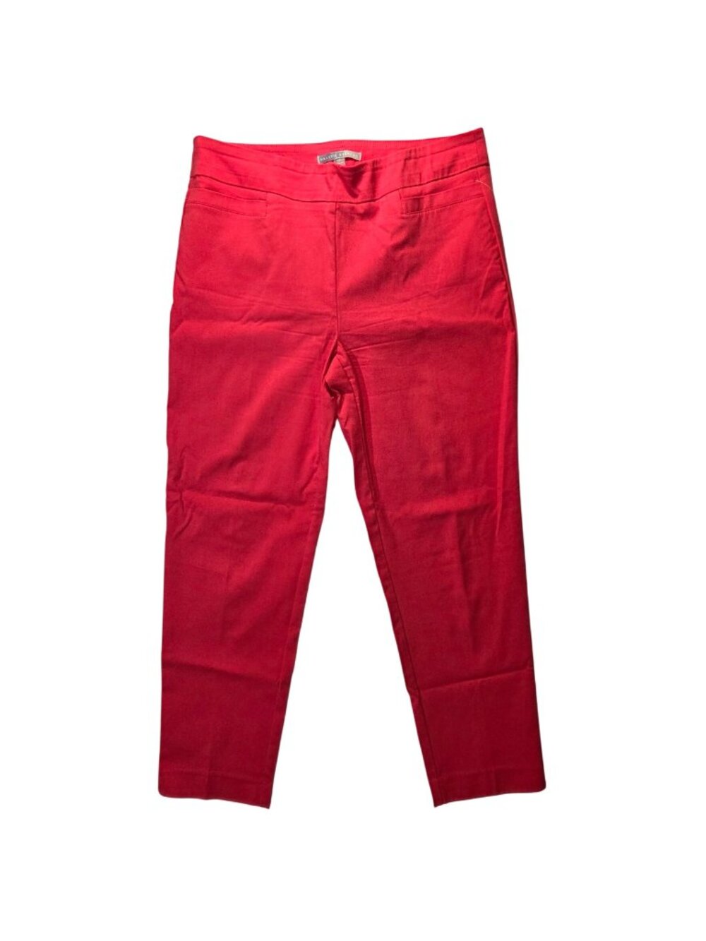 Valerie Stevens Red Pull-On High Rise Straight Leg Stretch Pants Women's Size 12